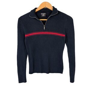 Vintage Ralph Lauren Polo Jeans Co‎ Turtleneck Sweater Women L Black Cotton Gift